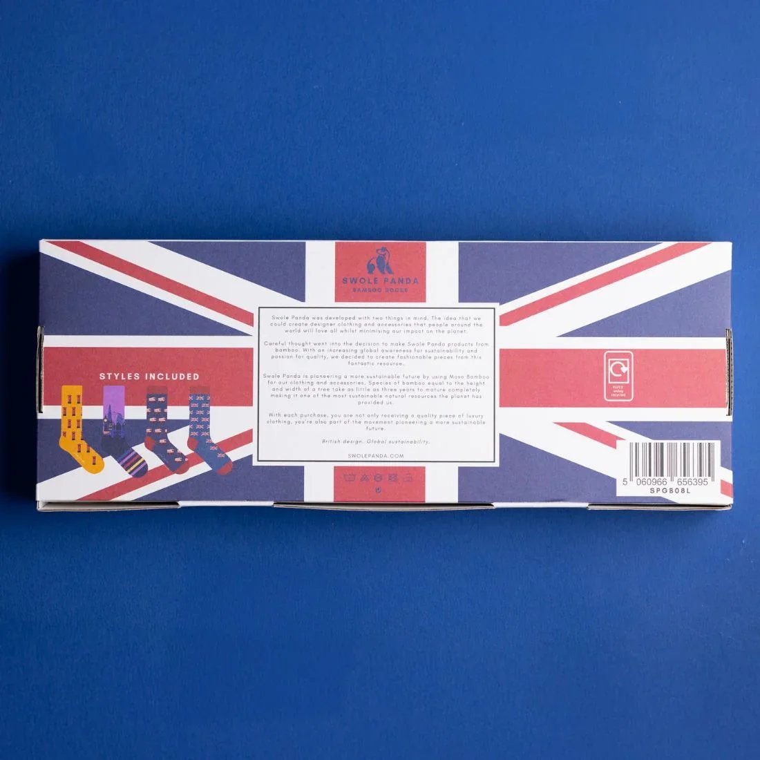 Back View of Swole Panda London Gift Box 4 Pack