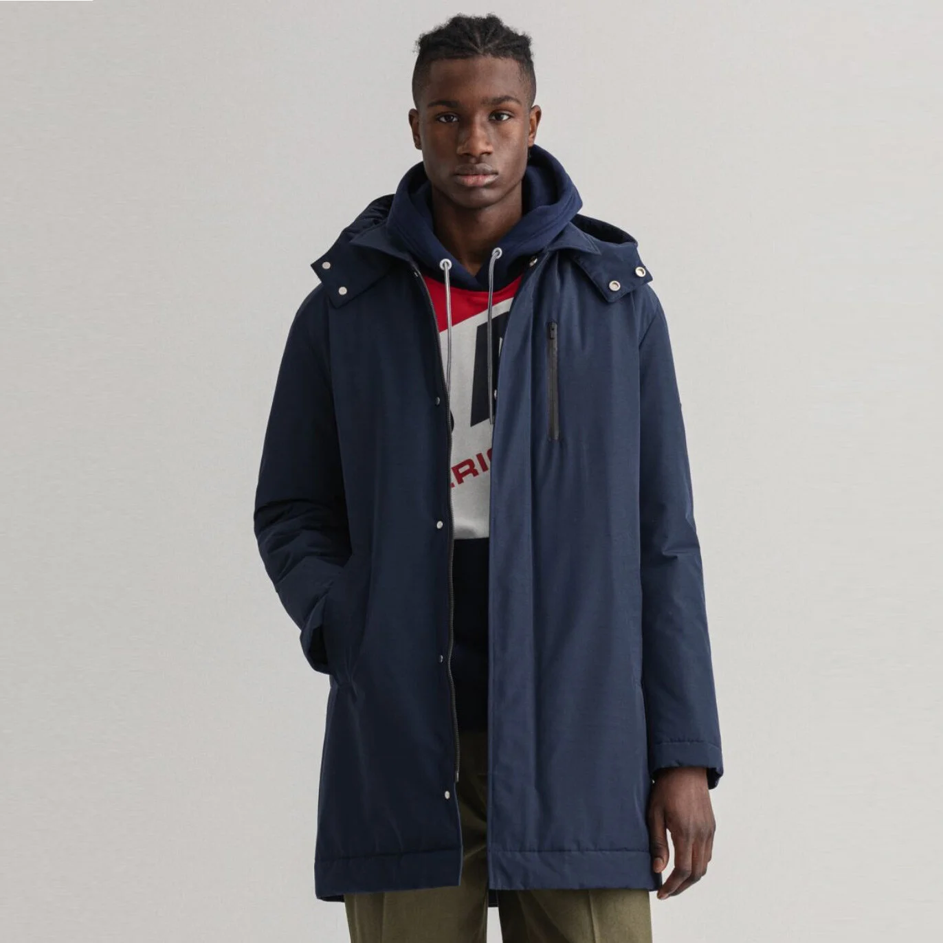 car coat navy