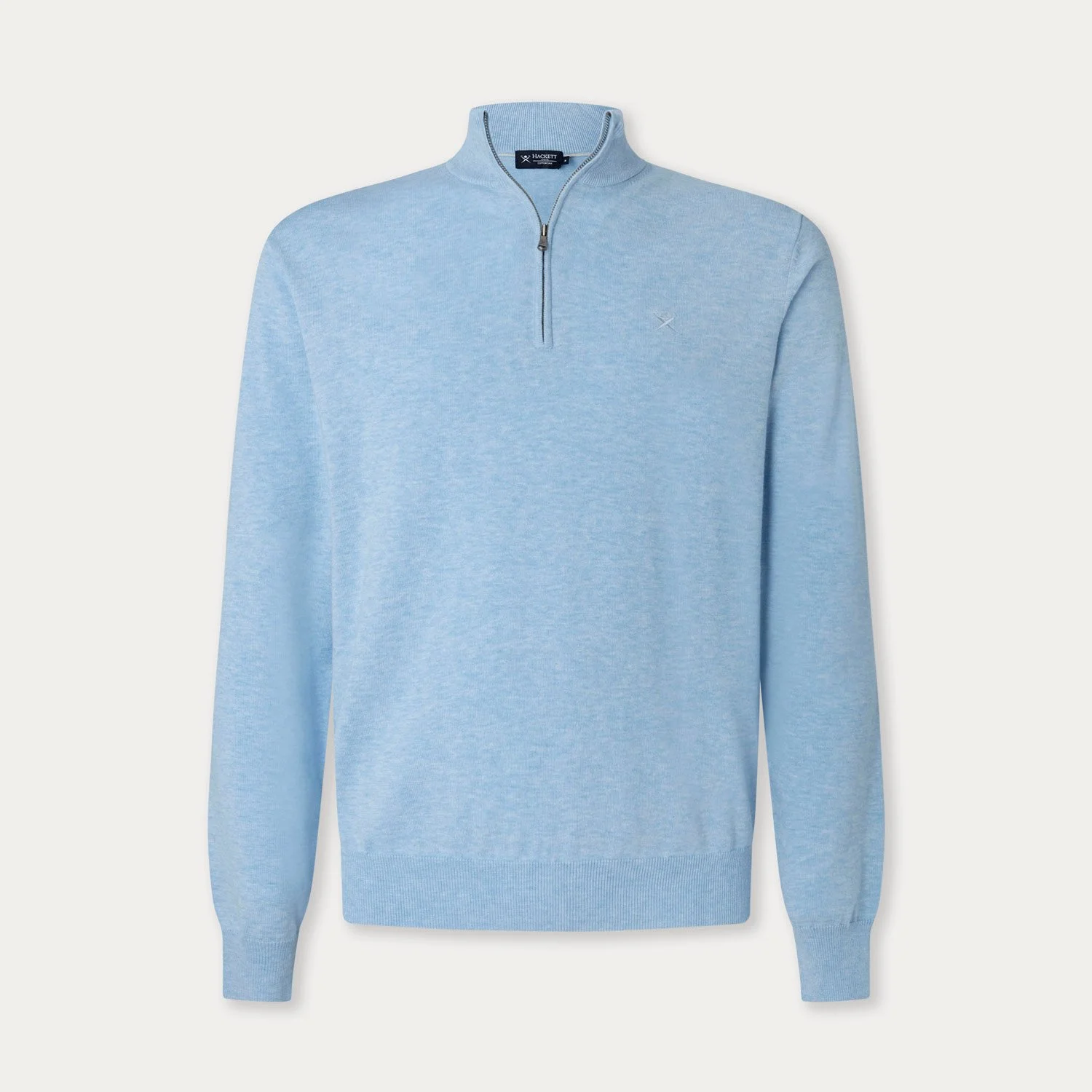 Buy Hackett Cotton Silk Half-Zip Jumper 