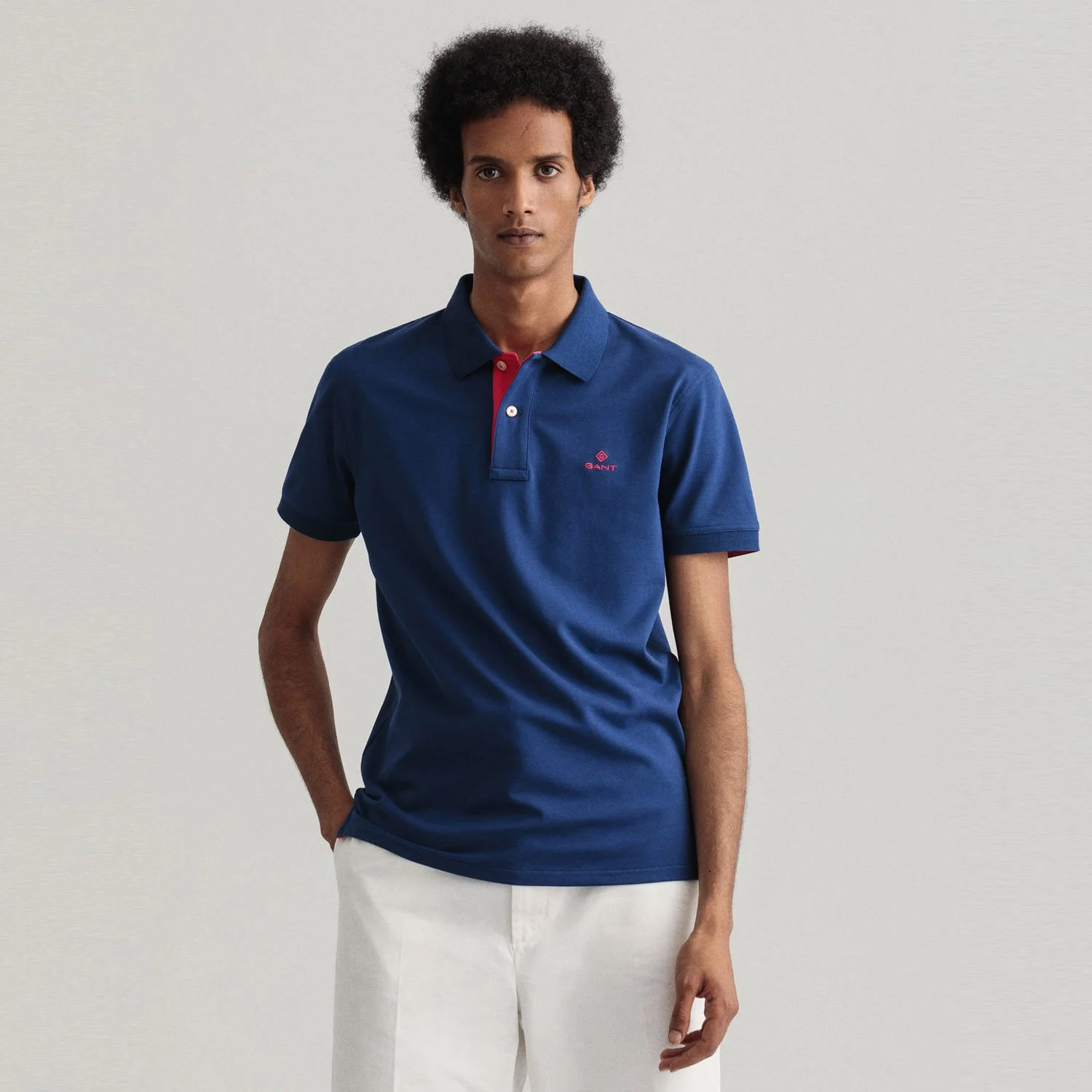 Buy GANT Contrast Collar Polo Shirt in 