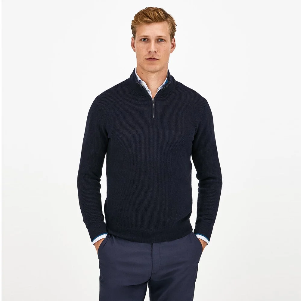 Hackett Cotton Cashmere Half-Zip Jumper 