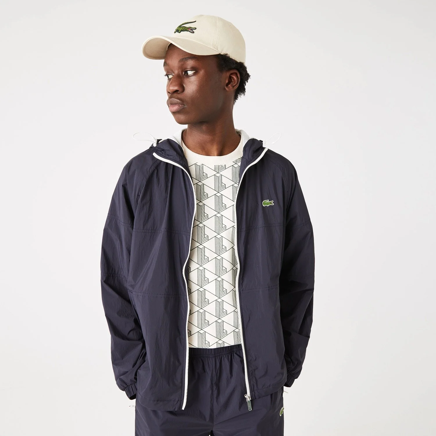 Buy Lacoste Lightweight Jacket in Navy 