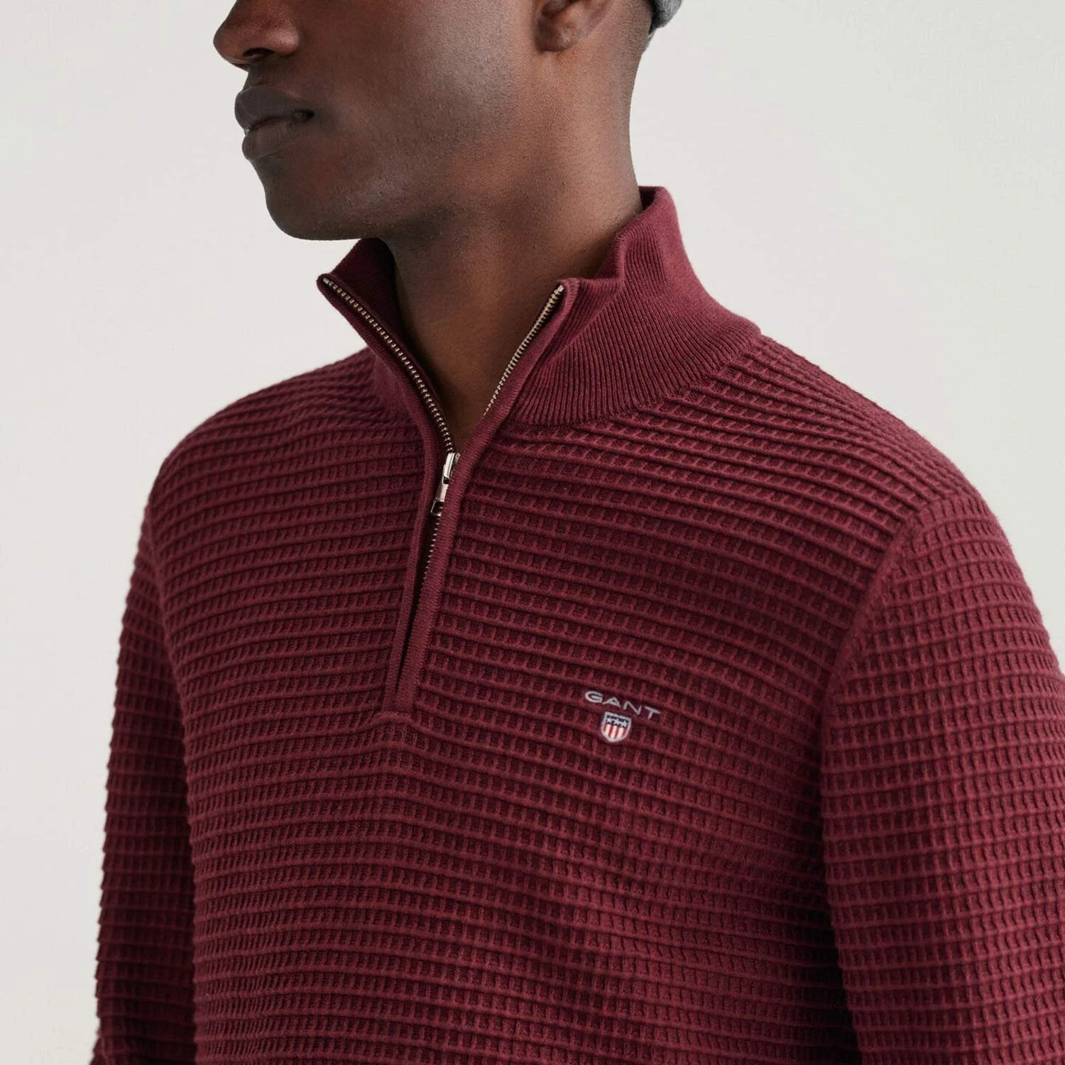 Buy GANT Cotton Texture Half-Zip Jumper 