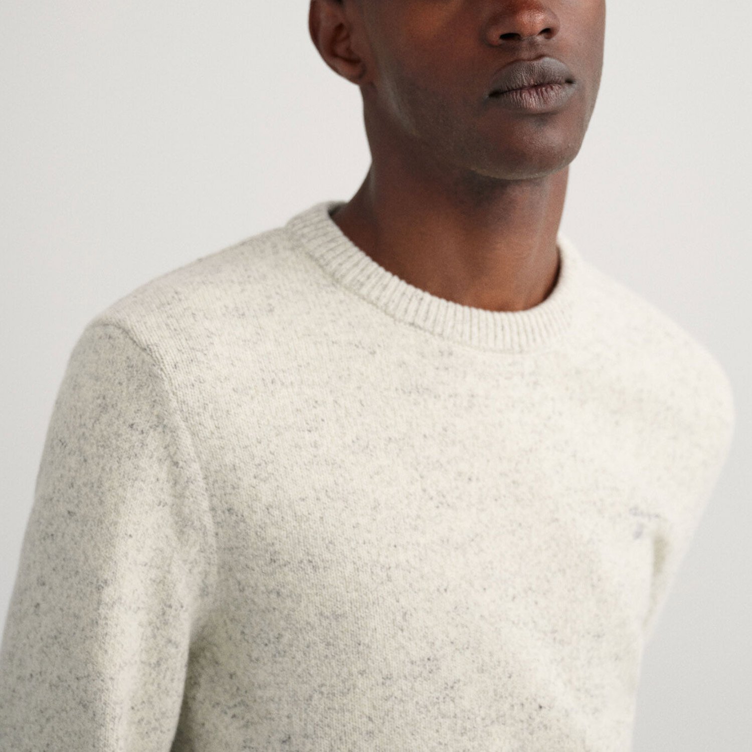 Buy GANT Crew Neck Jumper in Cream 