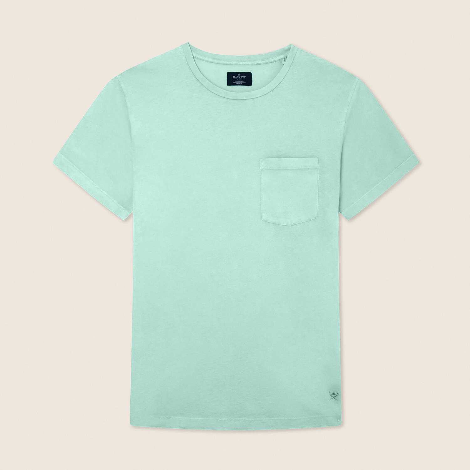 Flat front lay of Hackett T-Shirt in Aqua