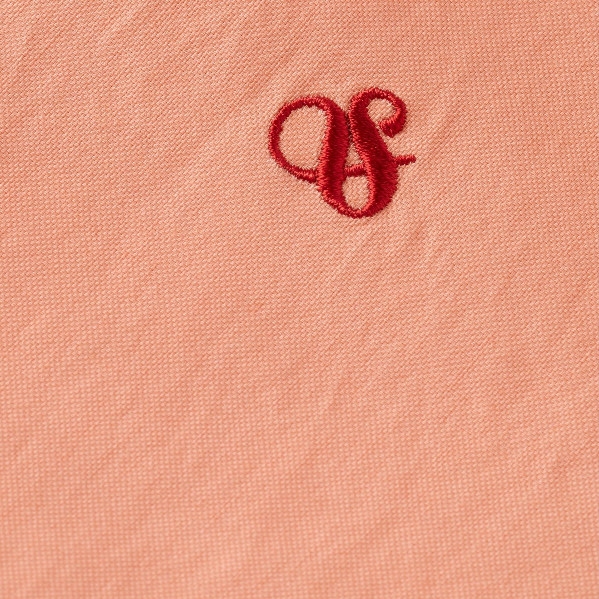 Close Flat View of Scotch & Soda Cotton Oxford Shirt in Orange