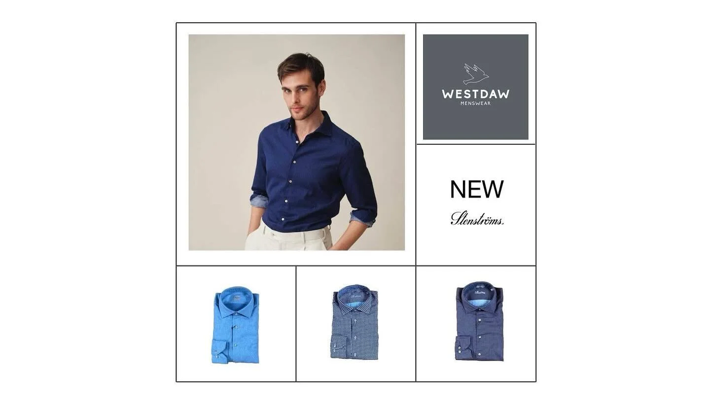NEW - Stenstroms Shirts

Luxury brushed cotton regular-fit shirts have just arrived from Swedish shirt specialist brand Stenstroms, in-store and now online here:
www.westdawmenswear.co.uk/stenstroms

SIGN UP for our VIP Evening Event in the Dorking s