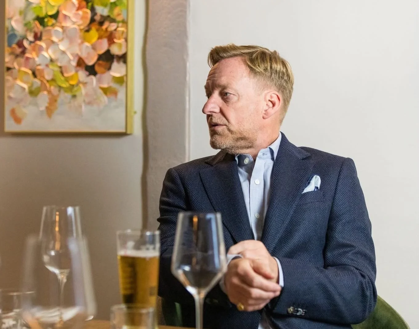 GOING OUT-OUT - last images from our Winter Photoshoot

Here&rsquo;s Scott ready for the Christmas Party season:
SAND Copenhagen Herringbone Blazer*, &pound;499
Hackett Tonal Check Shirt, &pound;130
Stentroms Brushed Cotton Pattern Shirt, &pound;155
