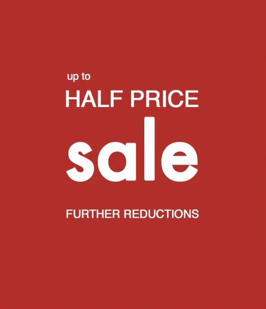 WINTER SALE
FURTHER REDUCTIONS!

All SALE Coats now HALF PRICE
All SALE Blazers now HALF PRICE
All SALE Jeans / Chinos now HALF PRICE
All SALE Footwear now HALF PRICE
More SALE Jumpers now HALF PRICE
More SALE Shirts now HALF PRICE

SALE will be on f