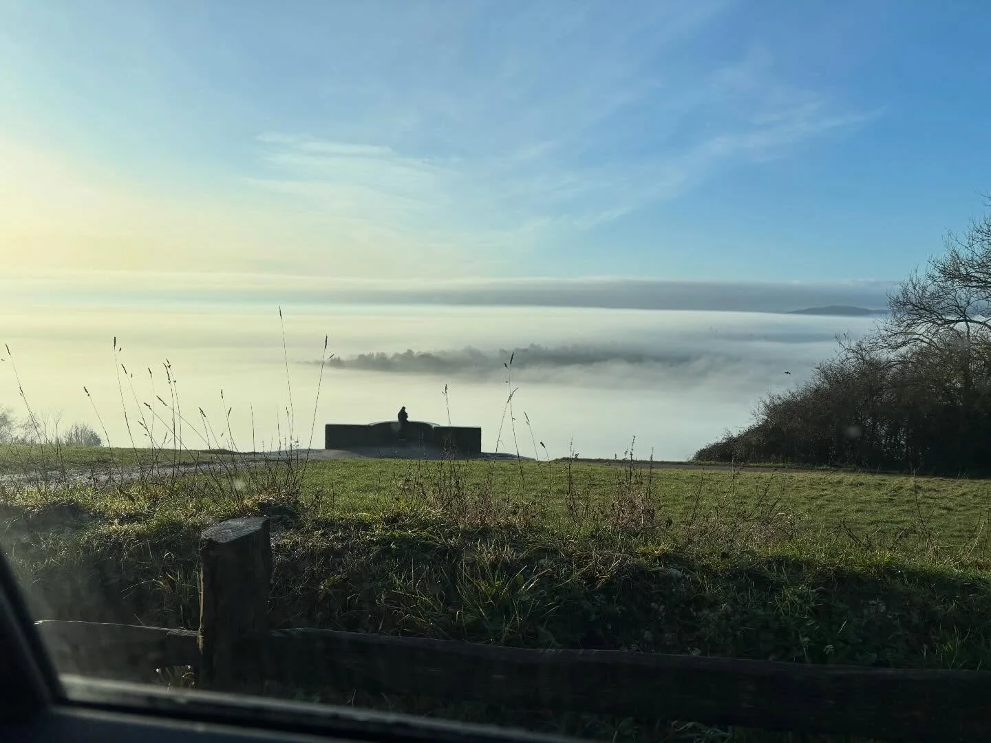 Had to do a detour this morning across Box Hill (@surreyhillsnt ) and (after pulling over safely, obvs) took a photo of this view over the clouds - wow!