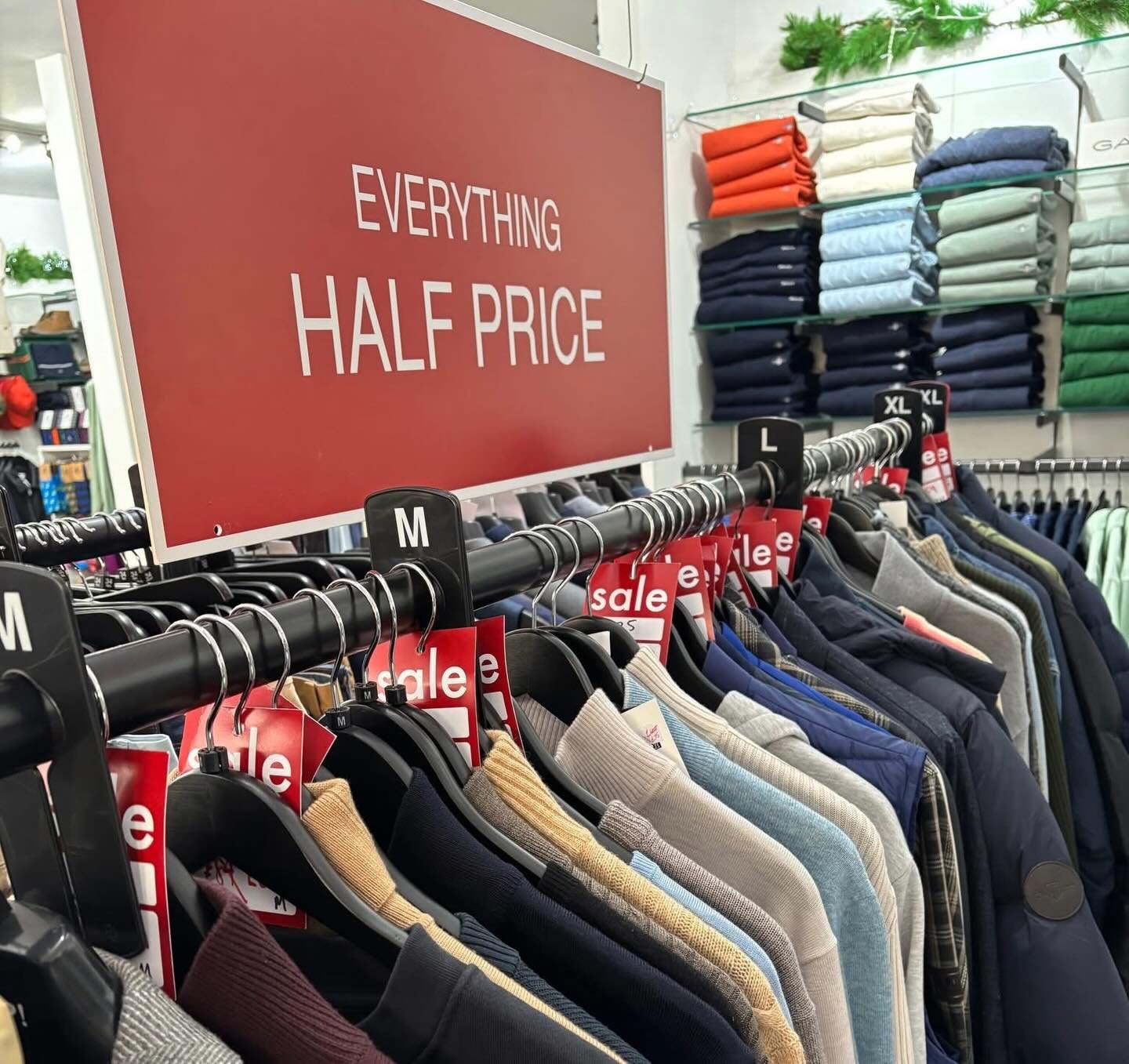 WINTER SALE

EVERYTHING HALF PRICE!

Yes everything left in the SALE is now HALF PRICE, including Coats, Blazers, Jumpers, Shirts, Polos, Jeans, Chinos, Shoes and more.

Hurry, SALE ends next week - Saturday 21st Feb!

Come and see us in the Dorking 