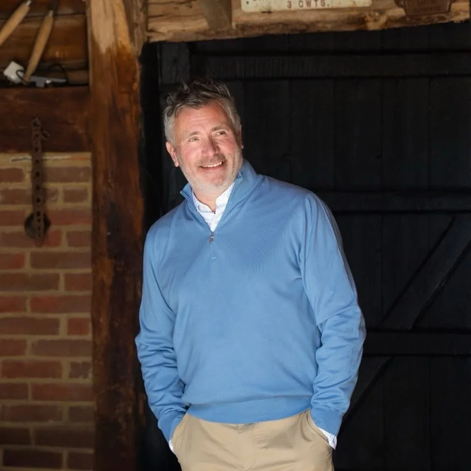PHOTOSHOOT - THE SUMMER JUMPER ONE

Lee*, amazing chef and upmarket caterer, wears the Luxury Half-Zip Cotton Jumper by Gran Sasso, made in Italy, styled with the perfect chino and a gorgeous patterned shirt:

Gran Sasso Luxury Half-Zip Jumper, Blue 