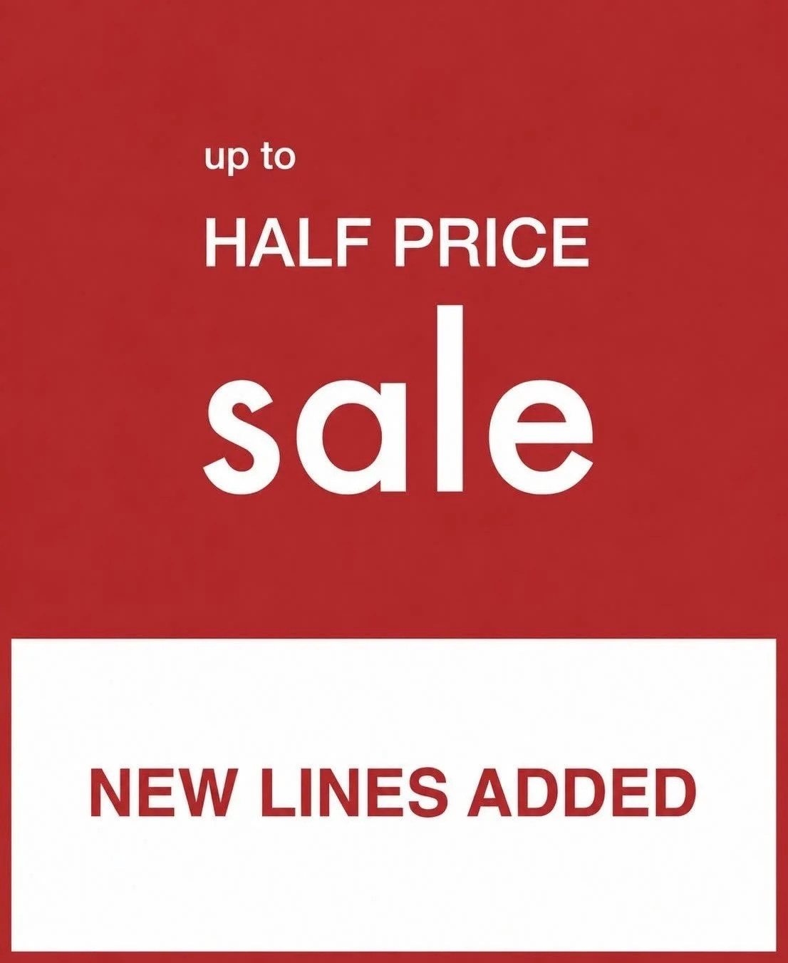 SALE - NEW LINES ADDED!

Now even MORE fabulous bargains to be had - online* and in our Dorking shop.

Save up to HALF PRICE on:
T-shirts
Polo shirts
Short-sleeve shirts
Long-sleeve shirts
Shorts
Chinos
Jeans
Summer jumpers
Jackets
Trainers
Shoes
Sun