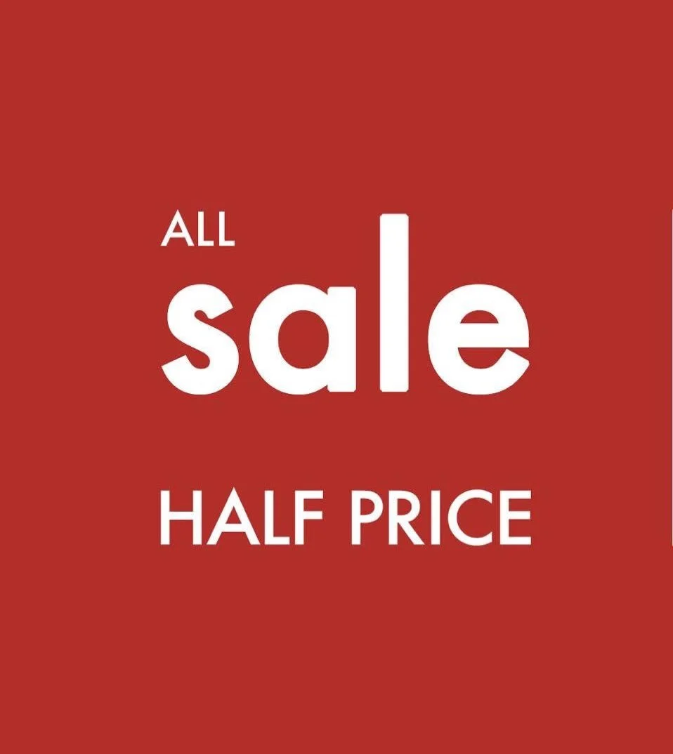 All SALE now HALF PRICE!

Yes, everything left in the SALE is now HALF PRICE, including:

T-Shirts
Polos
Shorts
Swimwear
Sunglasses
Summer Jumpers
and more...

Even more HALF PRICE bargains to be had - online* and in-store 
from our favourite brands 