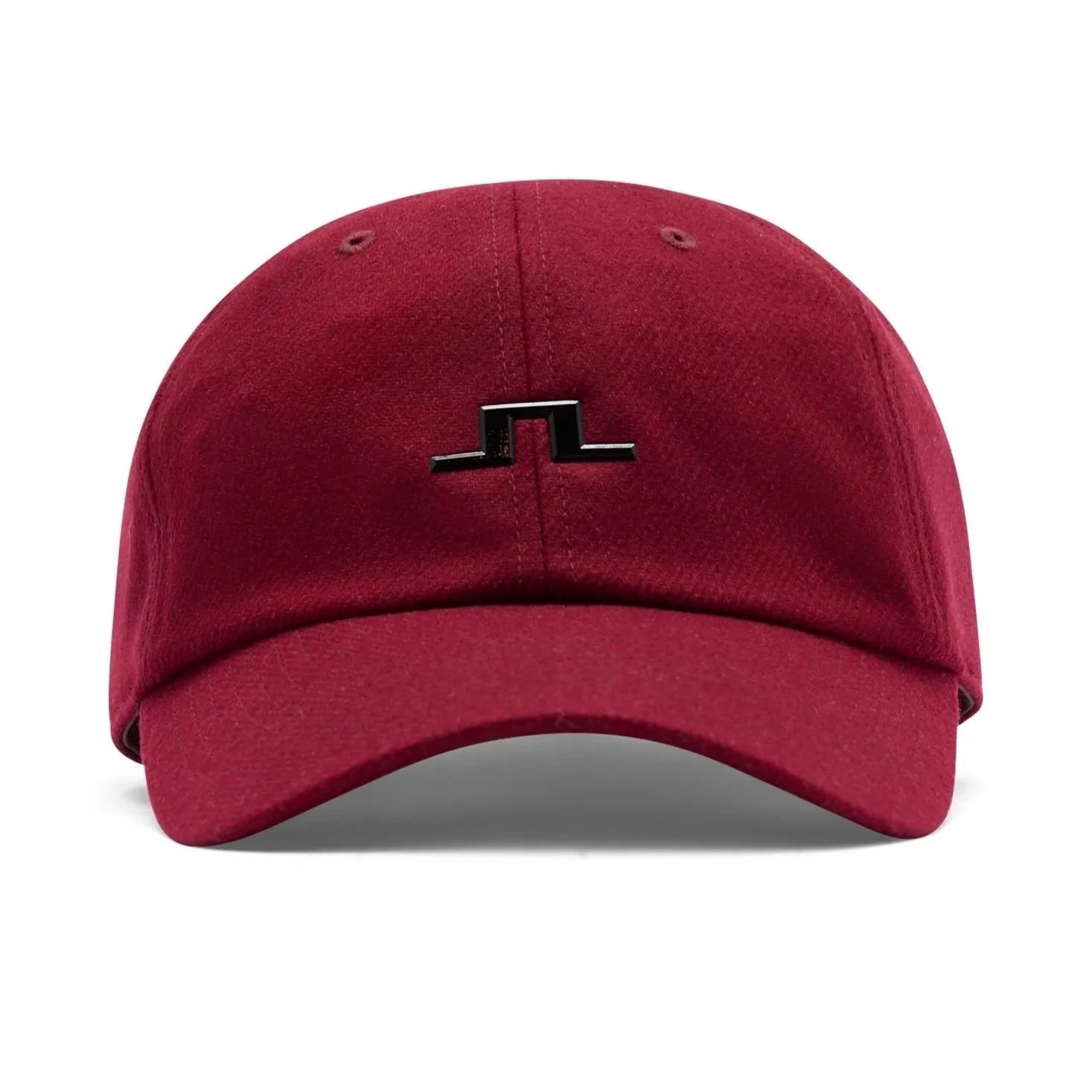 Front View of J Lindeberg Winter Cap in Burgundy