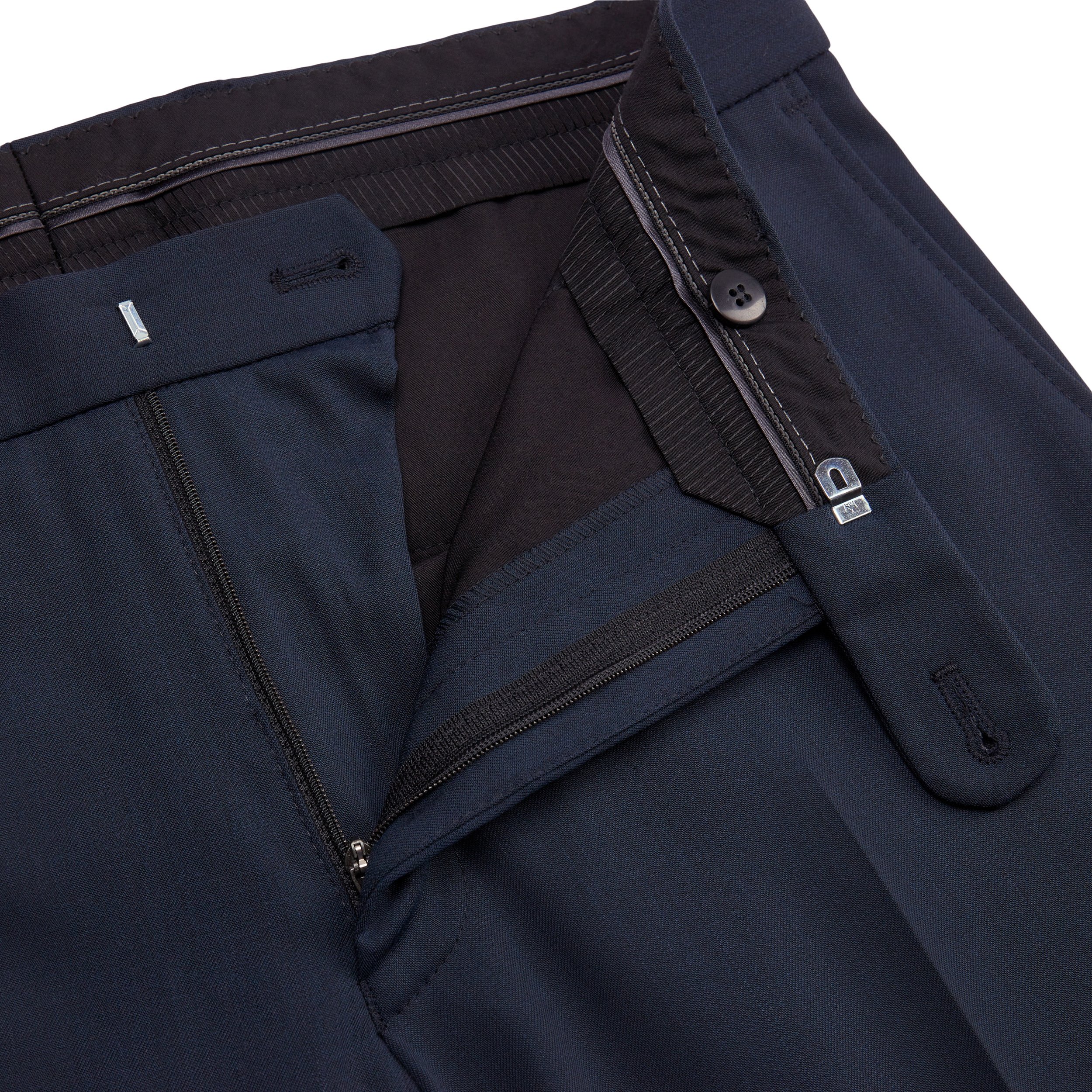 Close View of Sunwill Regular Fit Suit Trouser in Navy