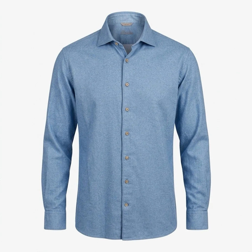 Stenstroms Luxury Flannel Shirt - Blue