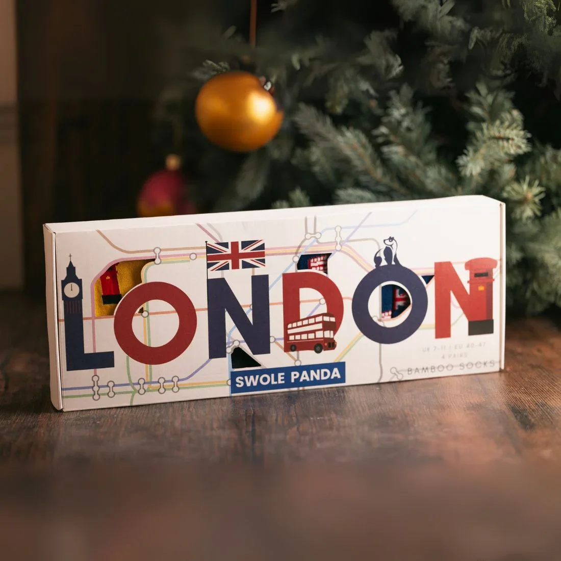 Festive Boxed View of Swole Panda London Gift Box 4 Pack