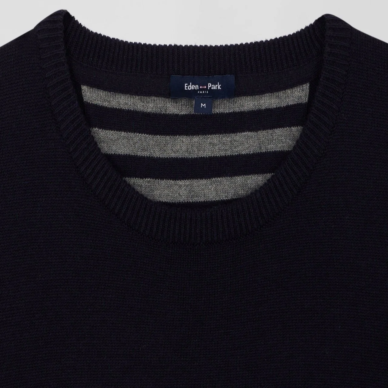 Close View of Eden Park Wool Mix Jumper - Navy