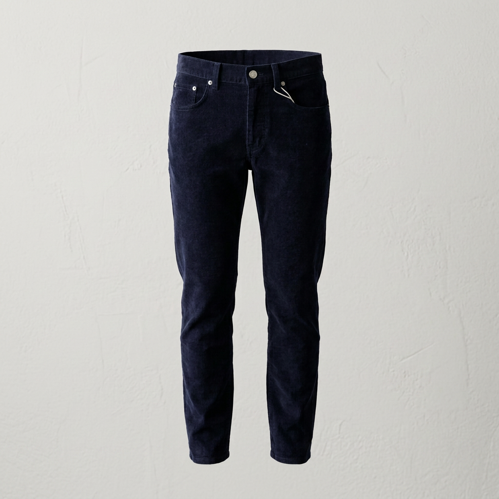 Flat View of GANT Slim Fit Cord Jeans in Evening Blue