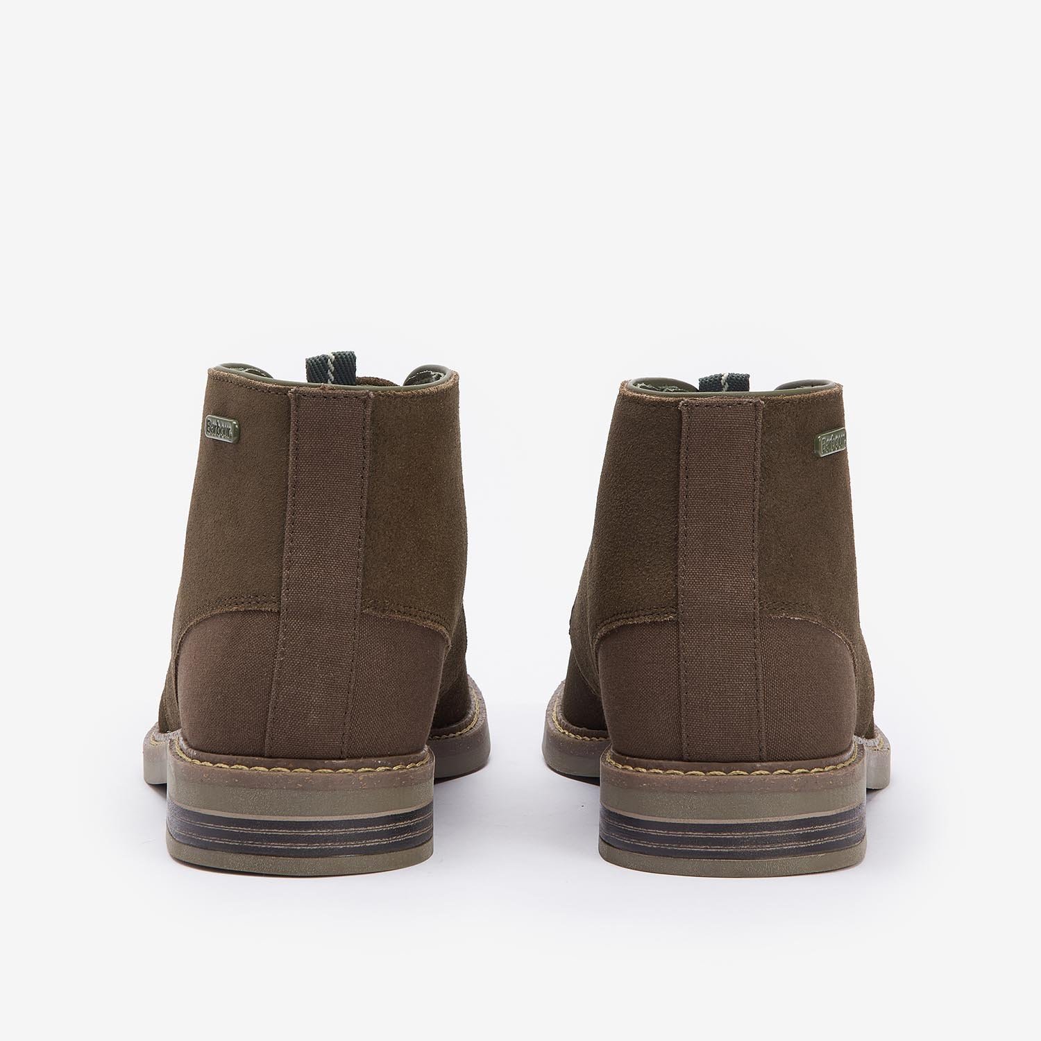Back View of Barbour Readhead Chukka Boot in Khaki