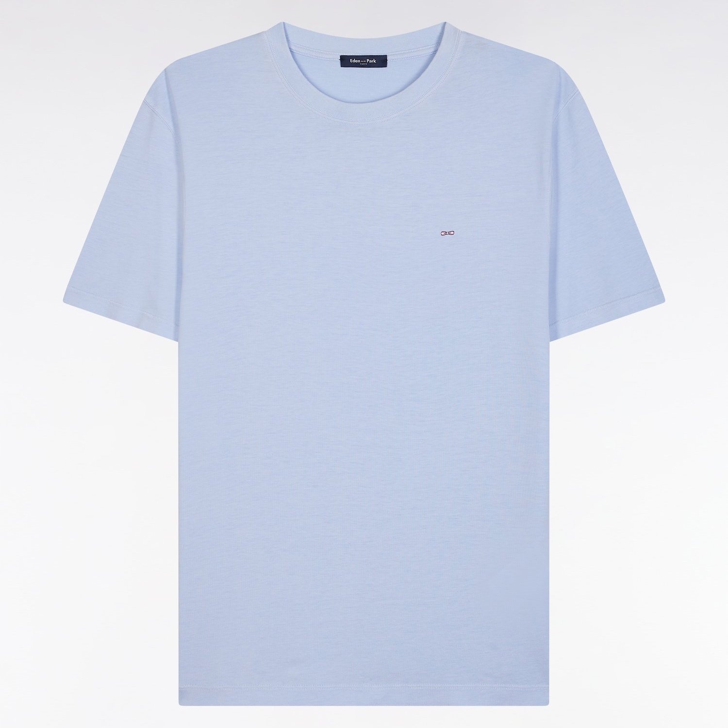 Flat View of Eden Park Lightweight T Shirt in Light Blue