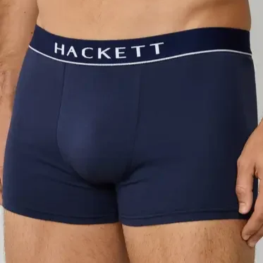 Model View of Hackett 3 Pack Trunks in Navy