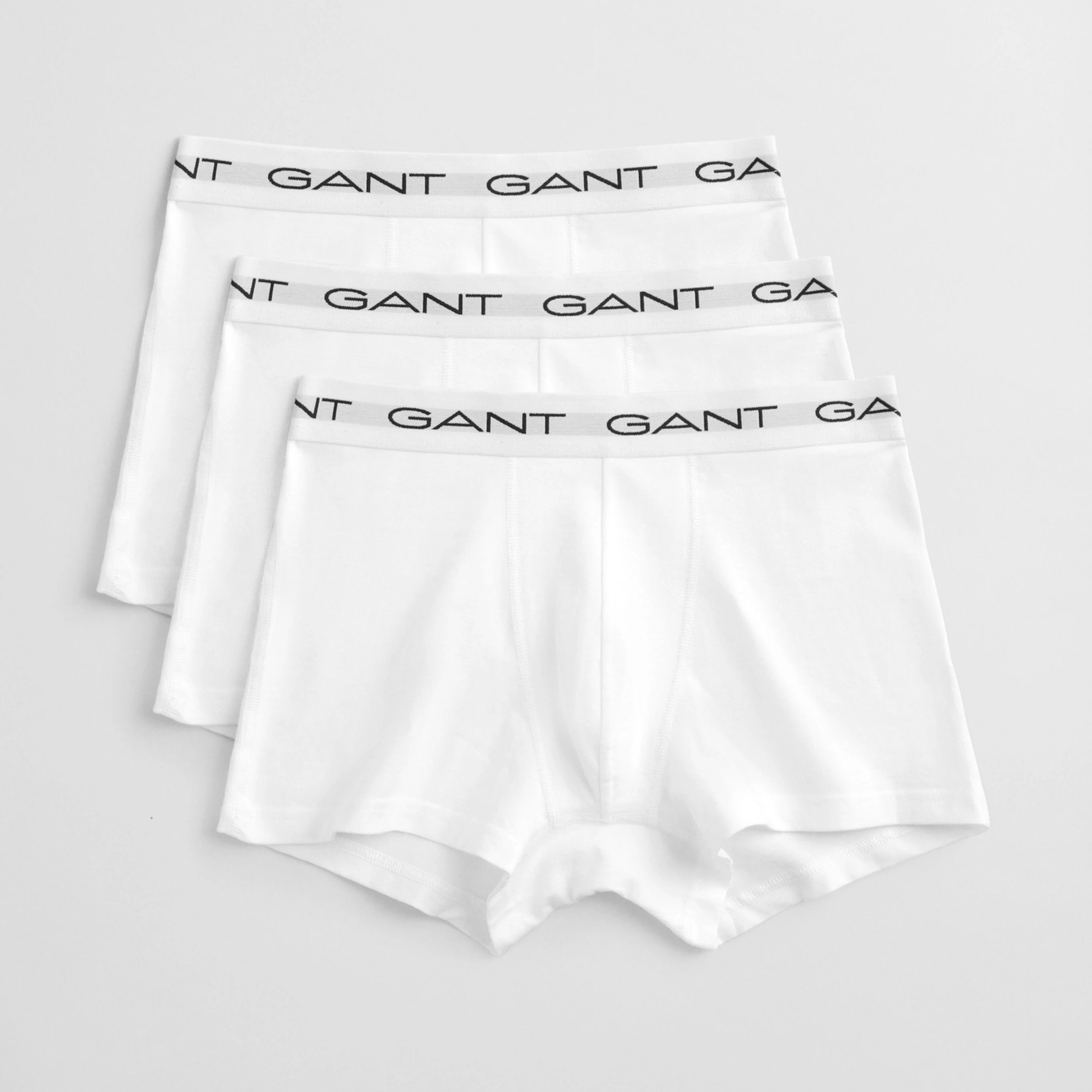Flat View of GANT 3 Pack Trunks in White