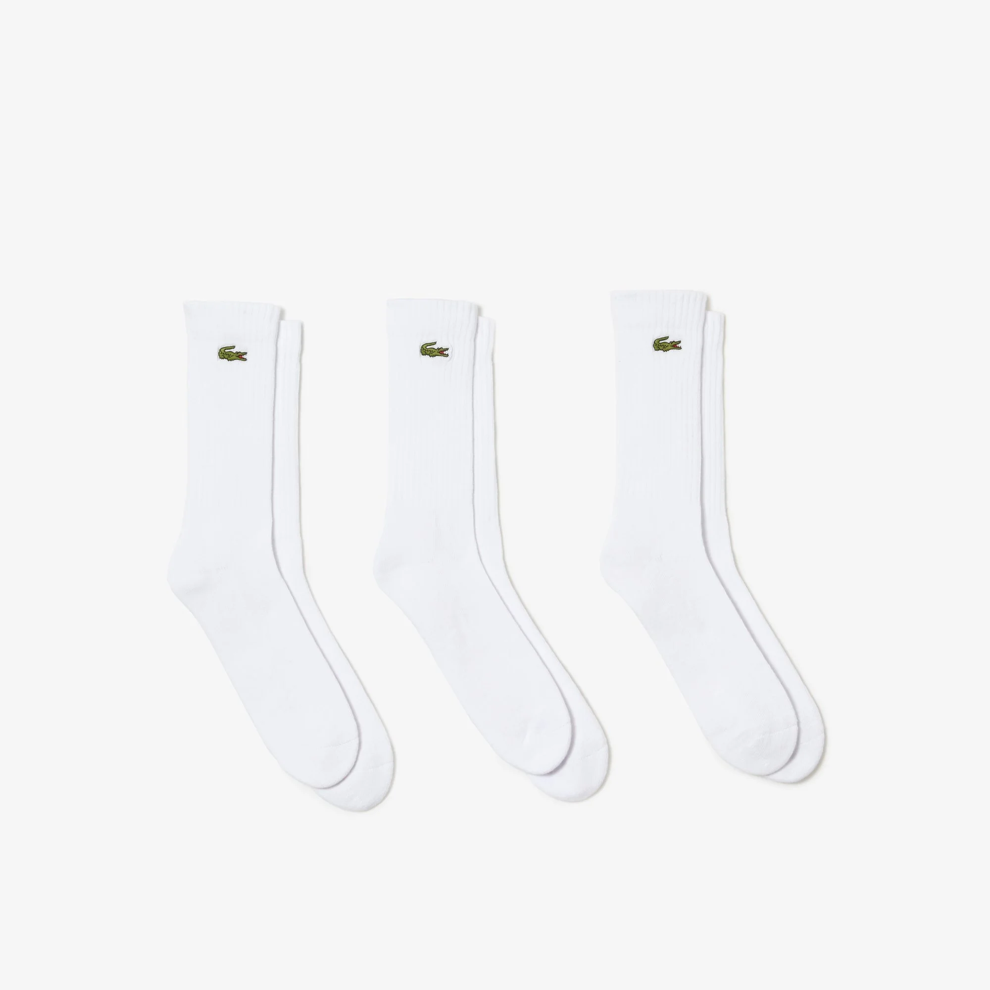 Lacoste 3-Pack High-Cut Socks - White