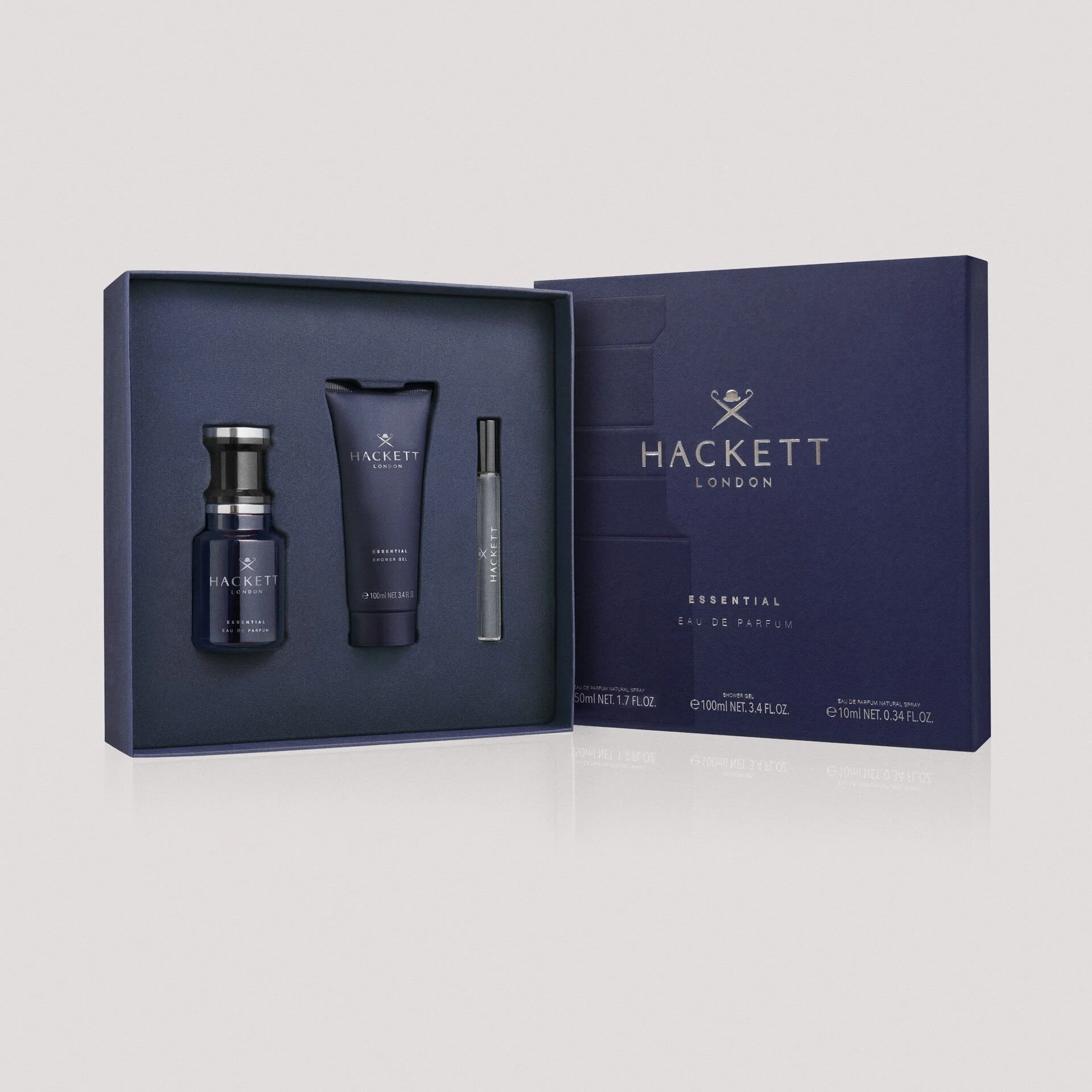 Boxed View of Hackett Essential Fragrance Gift Set