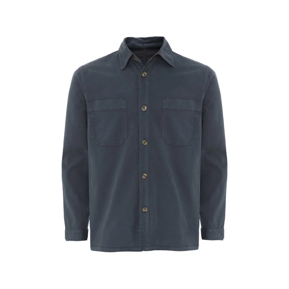 Flat View of SAND Copenhagen Overshirt in Blue