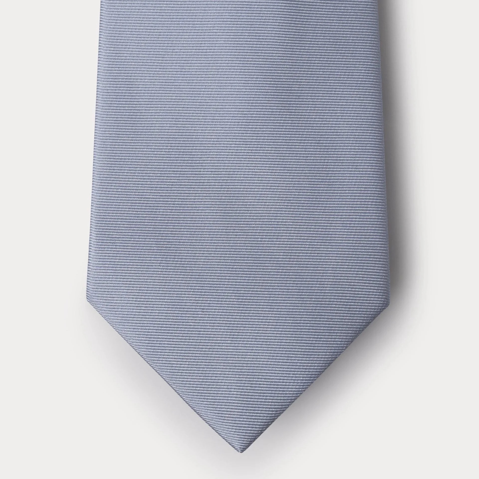 Close View of Silk Mix Tie in Light Blue