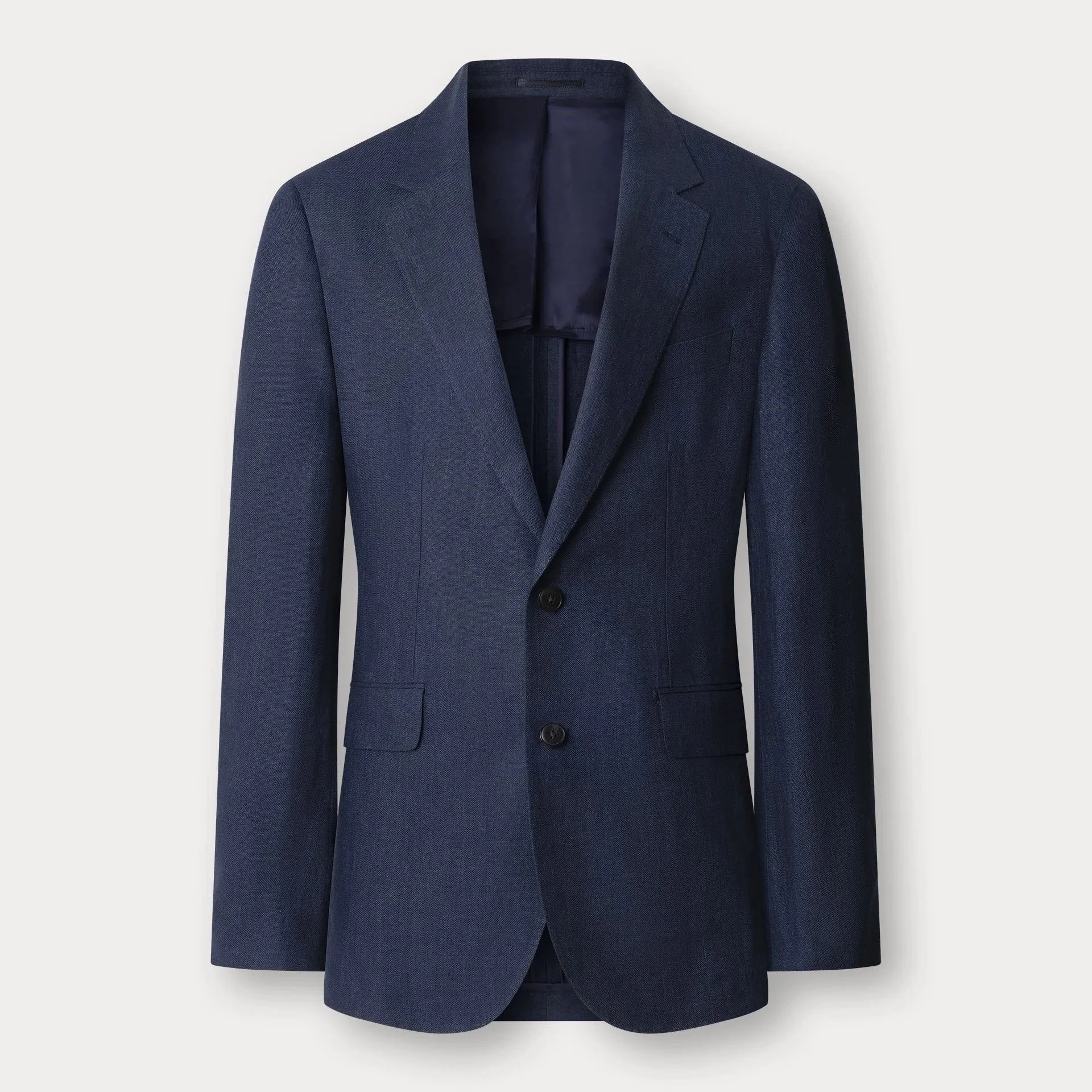 Flat View of Hackett Linen Blazer in Navy