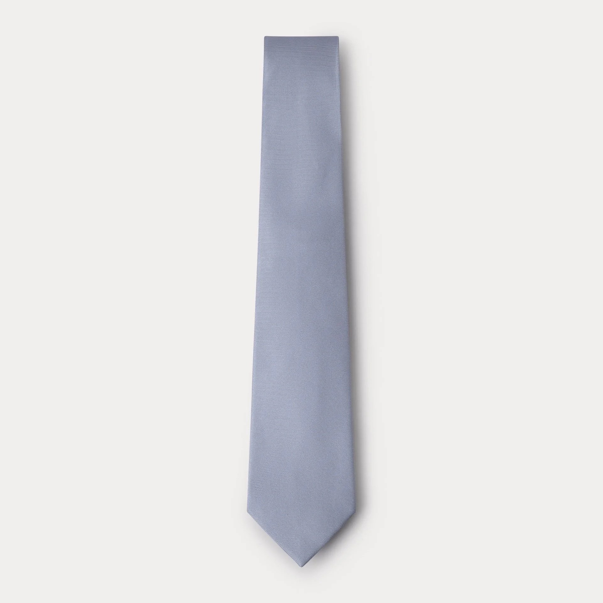 Flat View of Silk Mix Tie in Light Blue