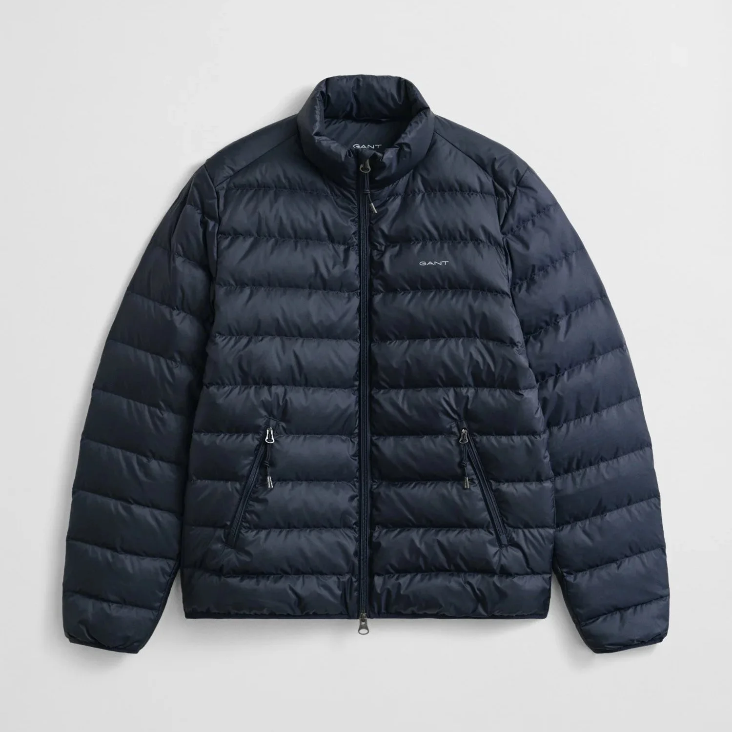 Flat View of GANT Lightweight Down Jacket in Navy
