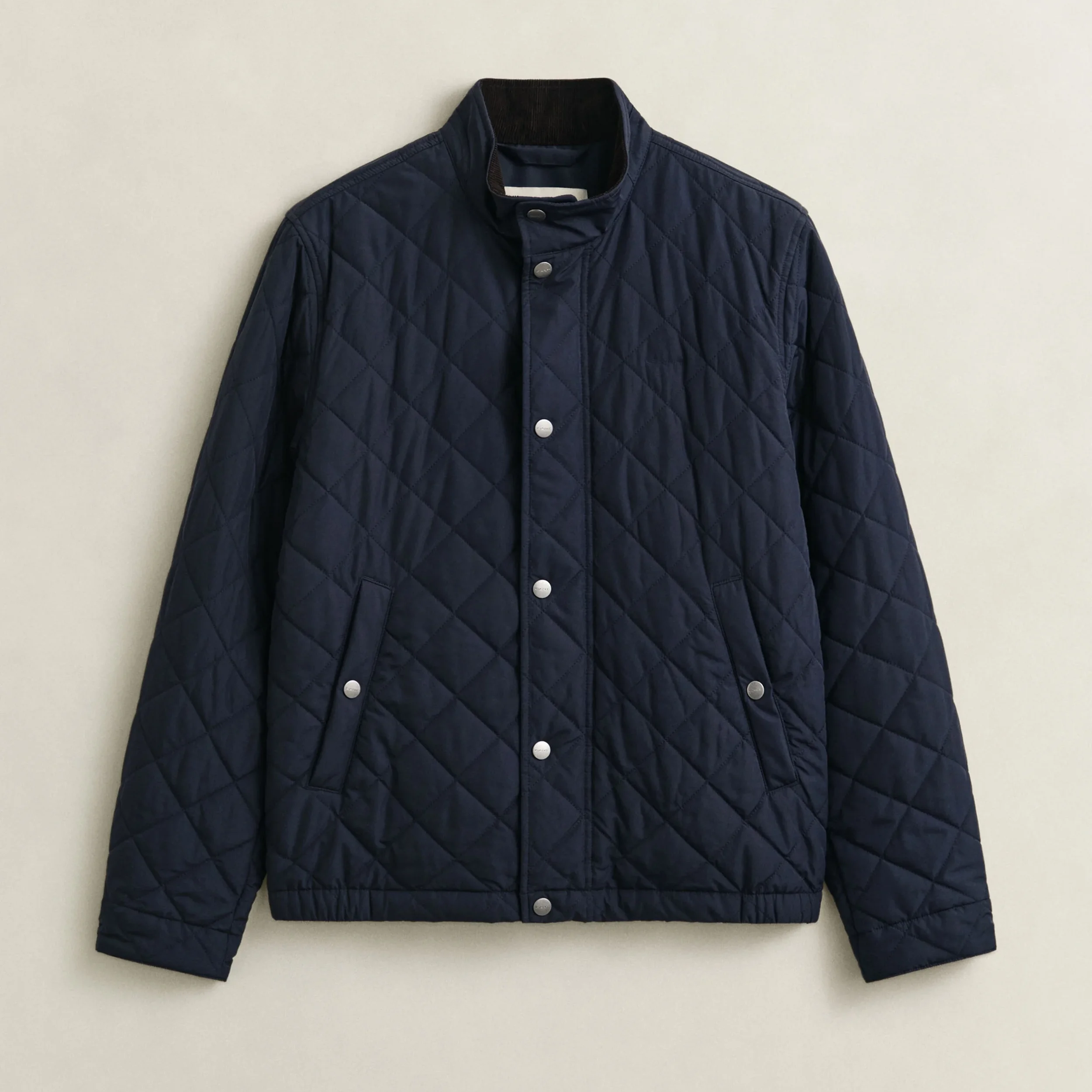 Flat View of GANT Quilted Jacket in Evening Blue
