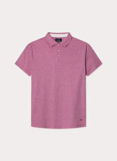 Hackett Cotton / Linen Polo - Strong Pink