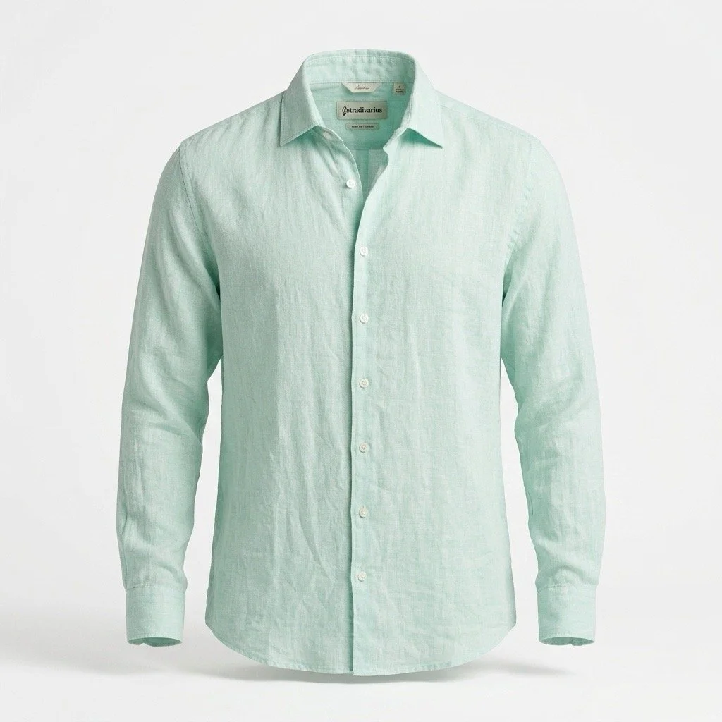 Stenstroms Luxury Slim-Fit Superfine Linen Shirt - Light Green