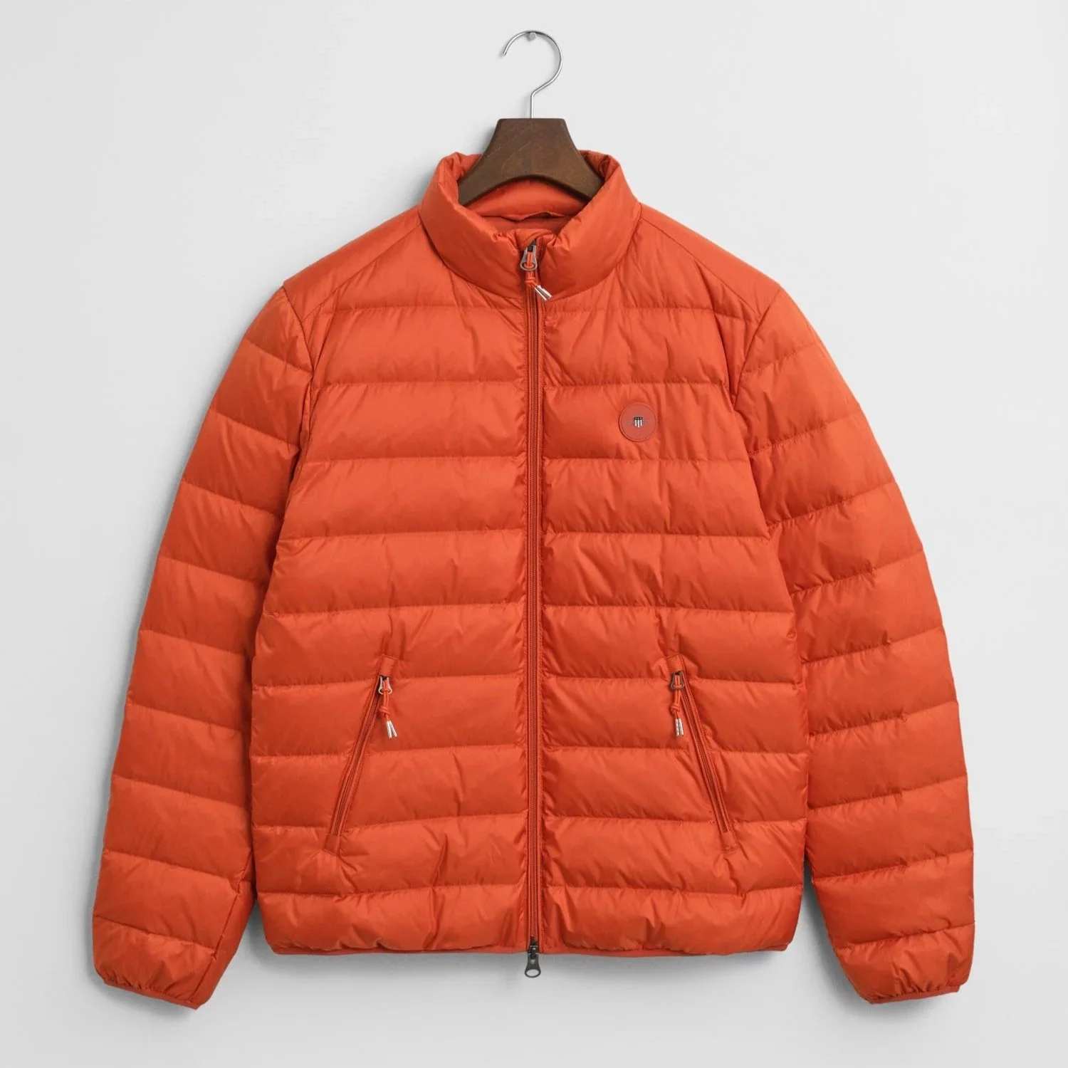 Flat View of GANT Light Down Jacket in Orange
