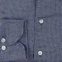 Close View of Stenstroms Luxury Micro Pattern Flannel Shirt in Burgundy