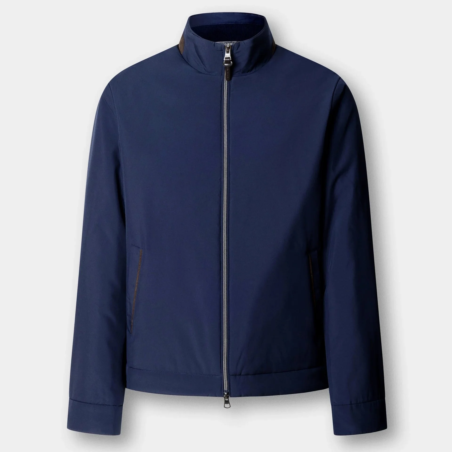 Flat View of Hackett Lightweight Blouson Jacket in Navy