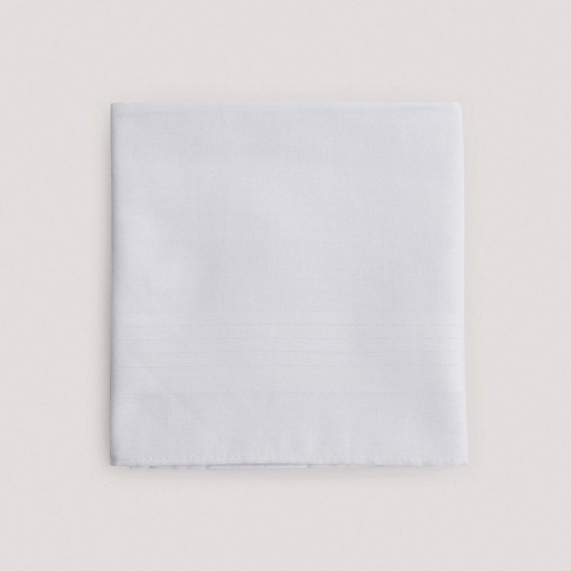 Unboxed View of Hackett Plain Cotton Boxed Hankerchief in White