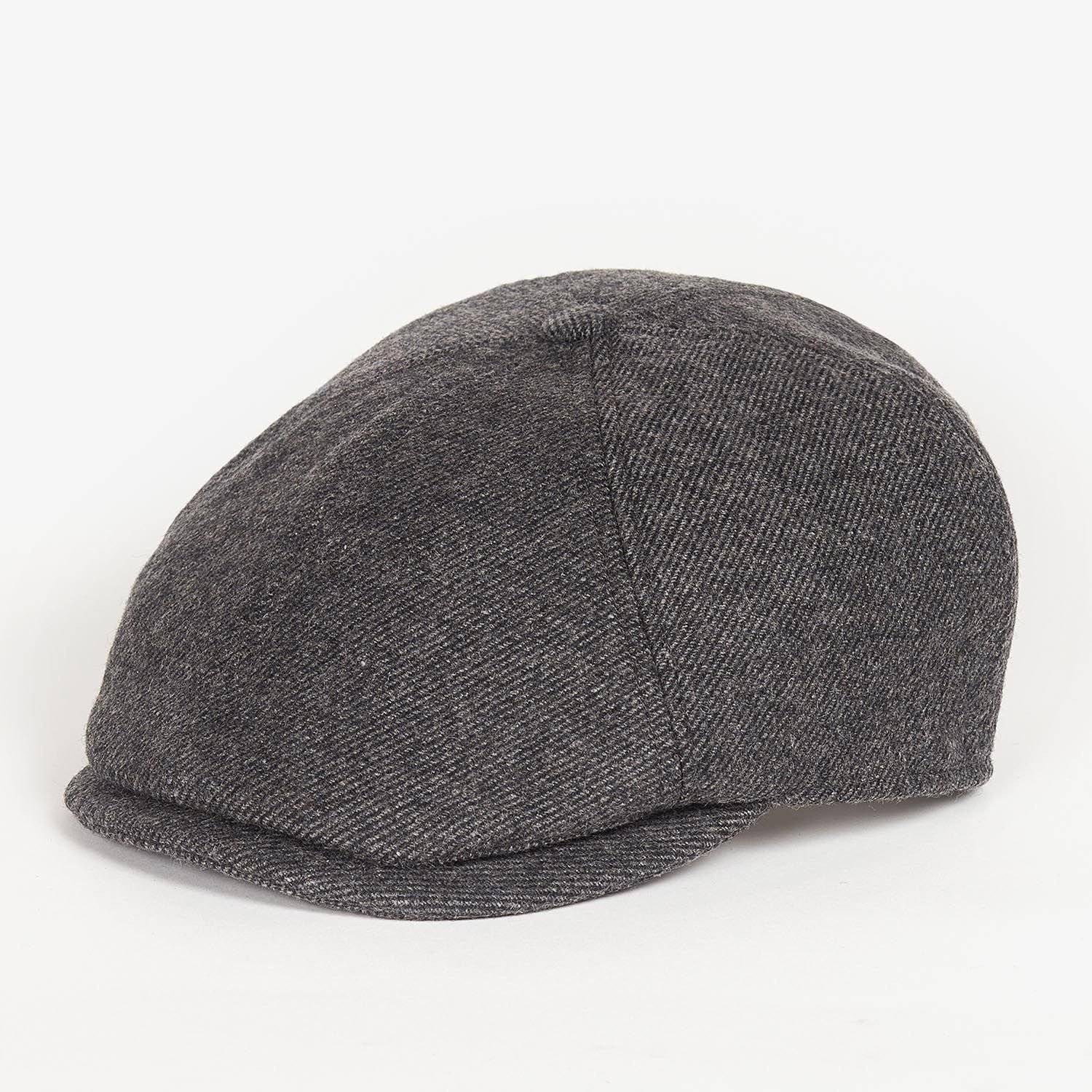 Front View of Barbour Claymore Bakerboy Cap in Grey
