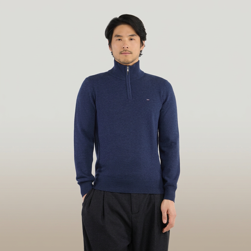 Eden Park Half-Zip Jumper - Dark Blue