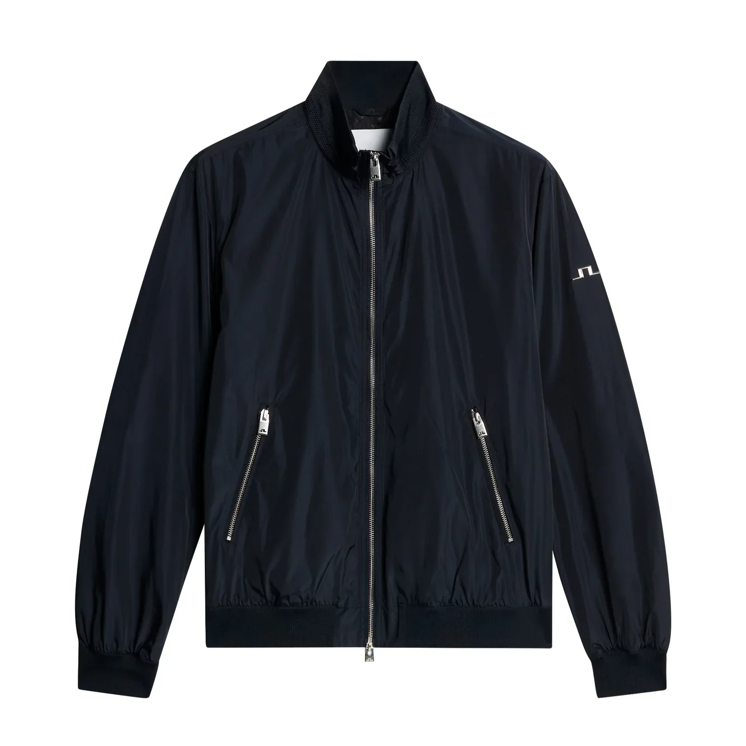 Flat View of J Lindeberg Lightweight Blouson Jacket in Navy