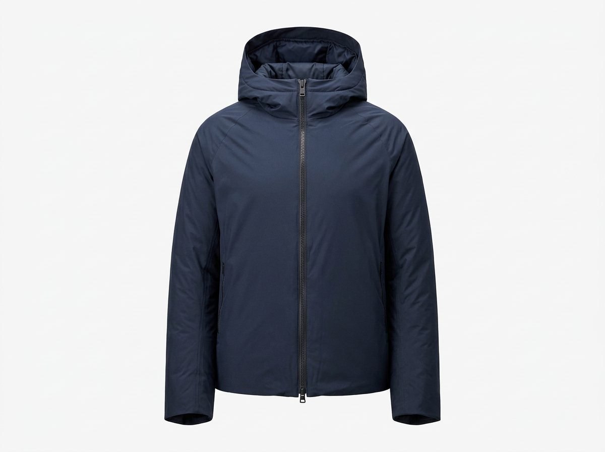 Flat View of J Lindeberg Alvin Down Jacket in Navy