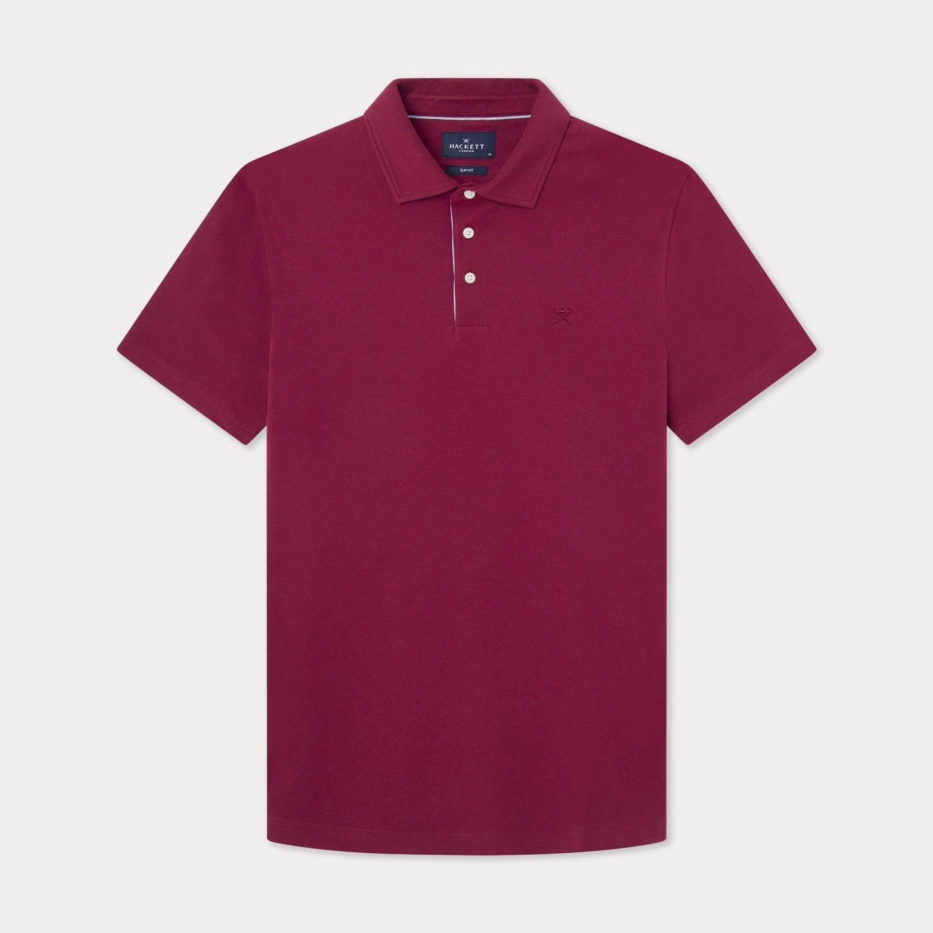 Flat View of Hackett Polo in Dark Red