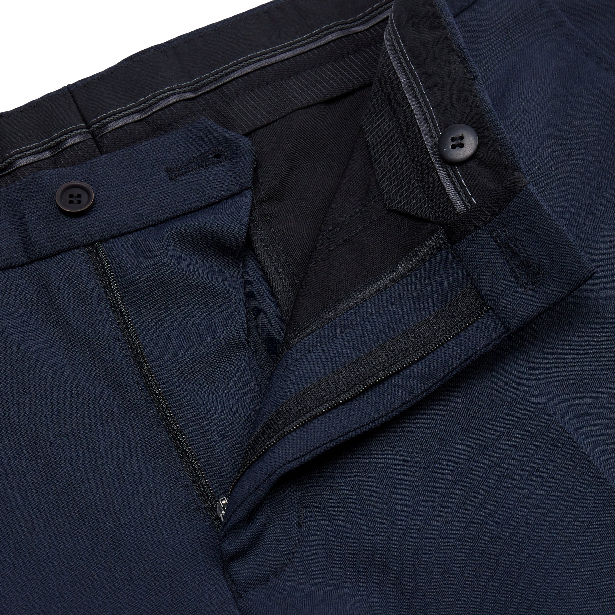 Flat View of Inside Sunwill Slim Fit Suit Trouser in Navy