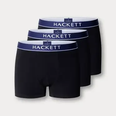 Flat View of Hackett 3 Pack Trunks in Navy