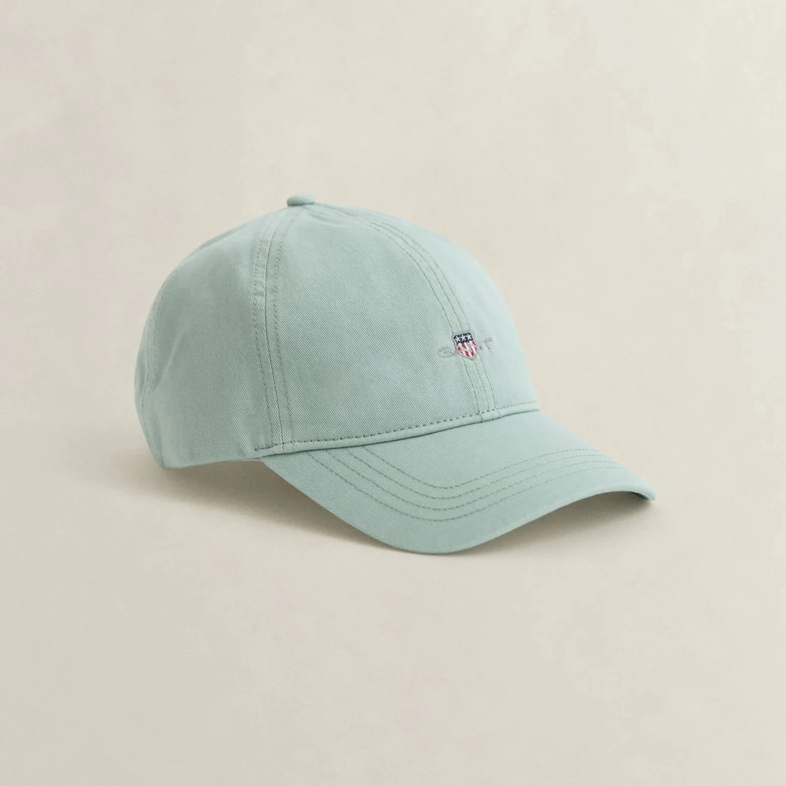 Side View of GANT Sunfaded Cap in Soft Green
